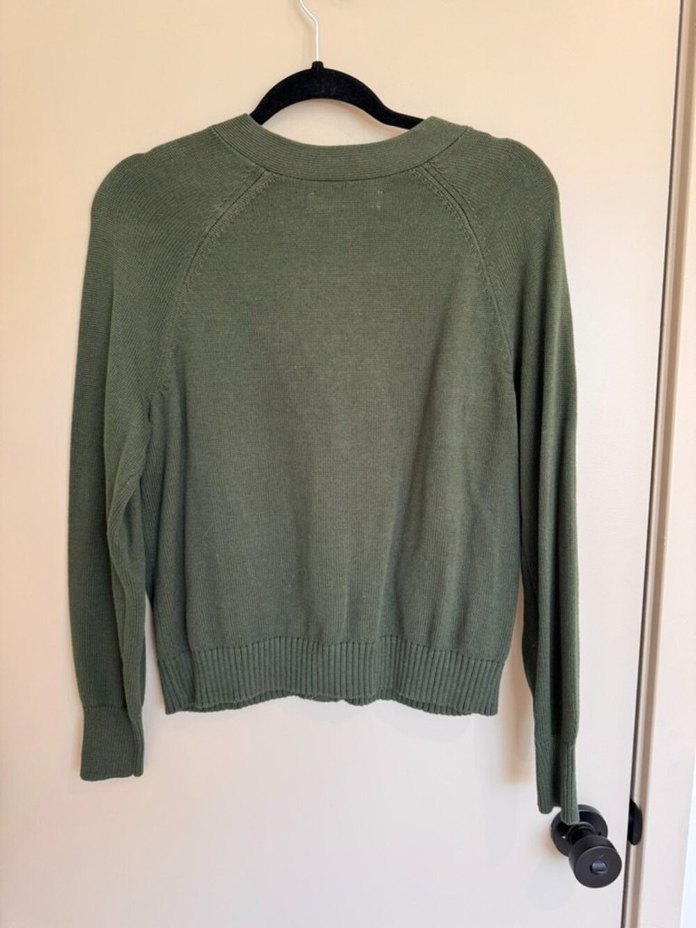 Loft Cardigan Sweater - Olive / Green - Large - Picture 3 of 3